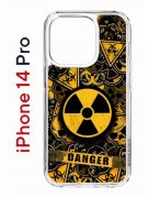 Чехол-накладка Apple iPhone 14 Pro (625958) Kruche PRINT Danger