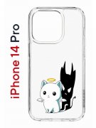 Чехол-накладка Apple iPhone 14 Pro (625958) Kruche PRINT Angel Demon