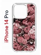 Чехол-накладка iPhone 14 Pro Kruche Print цветы