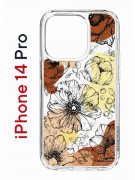 Чехол-накладка Apple iPhone 14 Pro (625958) Kruche PRINT Ягоды и Цветы