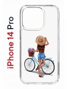 Чехол-накладка Apple iPhone 14 Pro (625958) Kruche PRINT Велосипедная прогулка Чехол-накладка Apple iPhone 14 Pro (625958) Kruche PRINT Велосипедная прогулка