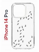 Чехол-накладка Apple iPhone 14 Pro (625958) Kruche PRINT Муравьи