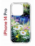 Чехол-накладка Apple iPhone 14 Pro (625958) Kruche PRINT Ромашки у ручья