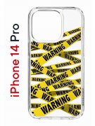 Чехол-накладка Apple iPhone 14 Pro (625958) Kruche PRINT Warning