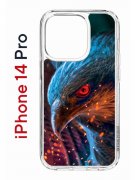 Чехол-накладка Apple iPhone 14 Pro (625958) Kruche PRINT Орел
