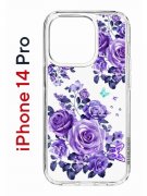 Чехол-накладка iPhone 14 Pro Kruche Print Roses