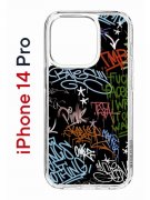 Чехол-накладка iPhone 14 Pro Kruche Print Граффити