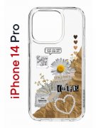 Чехол-накладка Apple iPhone 14 Pro (625958) Kruche PRINT Крафтовые наклейки