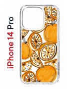 Чехол-накладка Apple iPhone 14 Pro (625958) Kruche PRINT Апельсины