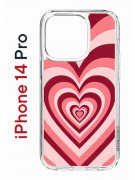 Чехол-накладка iPhone 14 Pro Kruche Print Сердце