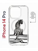 Чехол-накладка Apple iPhone 14 Pro (625964) Kruche PRINT Tiger