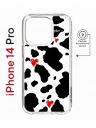 Чехол-накладка Apple iPhone 14 Pro (625964) Kruche PRINT Корова