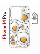 Чехол-накладка Apple iPhone 14 Pro (625964) Kruche PRINT Глазунья