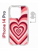 Чехол-накладка Apple iPhone 14 Pro (625964) Kruche PRINT Сердце