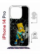 Чехол-накладка iPhone 14 Pro Kruche Magrope Print Барт Симпсон