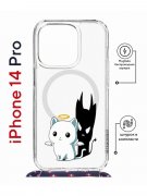 Чехол-накладка iPhone 14 Pro Kruche Magrope Print Angel Demon