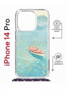 Чехол-накладка Apple iPhone 14 Pro (625961) Kruche PRINT озеро цветов