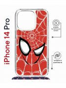 Чехол-накладка Apple iPhone 14 Pro (625961) Kruche PRINT Человек-Паук красный