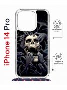 Чехол-накладка Apple iPhone 14 Pro (625961) Kruche PRINT Skull Hands