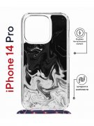 Чехол-накладка iPhone 14 Pro Kruche Magrope Print Разводы краски