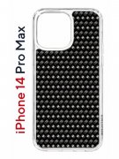 Чехол-накладка Apple iPhone 14 Pro Max (625953) Kruche PRINT Карбон