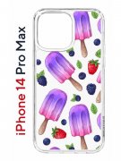 Чехол-накладка Apple iPhone 14 Pro Max (625953) Kruche PRINT Ice Cream