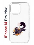 Чехол-накладка Apple iPhone 14 Pro Max (625953) Kruche PRINT Fox