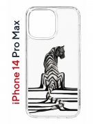 Чехол-накладка Apple iPhone 14 Pro Max (625953) Kruche PRINT Tiger