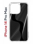 Чехол-накладка Apple iPhone 14 Pro Max (625953) Kruche PRINT Line black