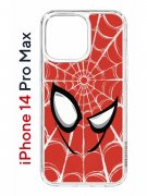 Чехол-накладка Apple iPhone 14 Pro Max (625953) Kruche PRINT Человек-Паук красный