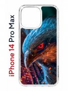 Чехол-накладка Apple iPhone 14 Pro Max (625953) Kruche PRINT Орел