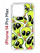 Чехол-накладка iPhone 14 Pro Max Kruche Print Инопланетянин
