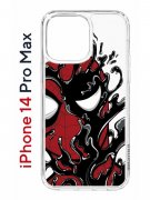 Чехол-накладка iPhone 14 Pro Max Kruche Print Spider-Man-Venom