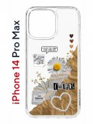 Чехол-накладка iPhone 14 Pro Max Kruche Print Крафтовые наклейки