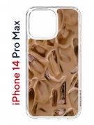 Чехол-накладка iPhone 14 Pro Max Kruche Print Кофе со льдом
