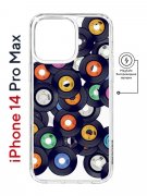 Чехол-накладка Apple iPhone 14 Pro Max (625966) Kruche PRINT Виниловые пластинки