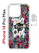 Чехол-накладка Apple iPhone 14 Pro Max (625966) Kruche PRINT Music