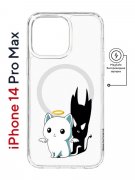 Чехол-накладка iPhone 14 Pro Max Kruche Magnet Print Angel Demon
