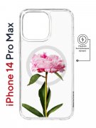 Чехол-накладка iPhone 14 Pro Max Kruche Magnet Print Пион