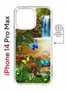 Чехол-накладка iPhone 14 Pro Max Kruche Magnet Print Водопад