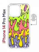 Чехол-накладка Apple iPhone 14 Pro Max (625966) Kruche PRINT Абстракция Капли