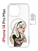 Чехол-накладка Apple iPhone 14 Pro Max (625966) Kruche PRINT Tattoo Girl