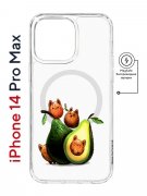 Чехол-накладка Apple iPhone 14 Pro Max (625966) Kruche PRINT Авокотики