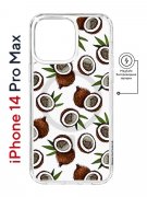 Чехол-накладка Apple iPhone 14 Pro Max (625966) Kruche PRINT Кокосы