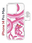 Чехол-накладка iPhone 14 Pro Max Kruche Magnet Print Розовая Пантера