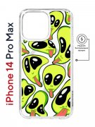 Чехол-накладка Apple iPhone 14 Pro Max (625966) Kruche PRINT Инопланетянин