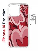Чехол-накладка Apple iPhone 14 Pro Max (625966) Kruche PRINT Сердечки