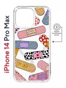 Чехол-накладка Apple iPhone 14 Pro Max (625966) Kruche PRINT Милые пластыри