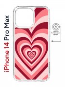 Чехол-накладка Apple iPhone 14 Pro Max (625966) Kruche PRINT Сердце