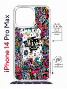 Чехол-накладка Apple iPhone 14 Pro Max (625963) Kruche PRINT Music